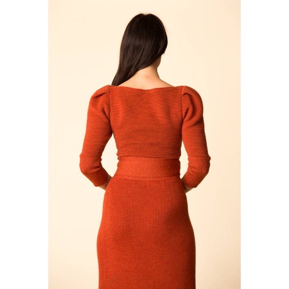 Mara Hoffman Helena Sweater Rust Sz Xs 